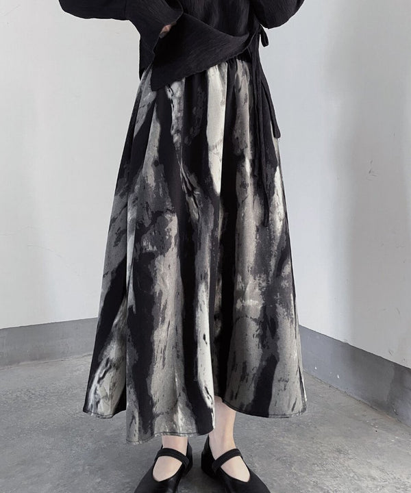 Blurred Print Skirt